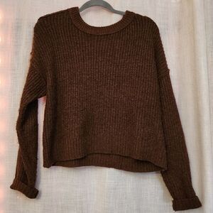AE Cozy Brown Knit Sweater